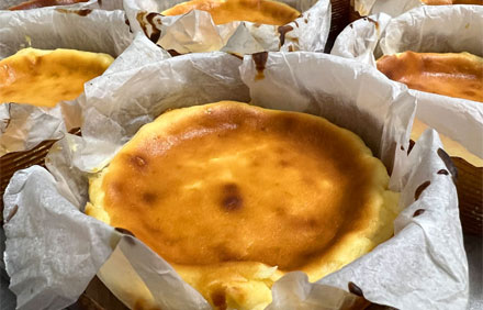 Tarta de queso al horno, tamaño único de 2-3 raciones